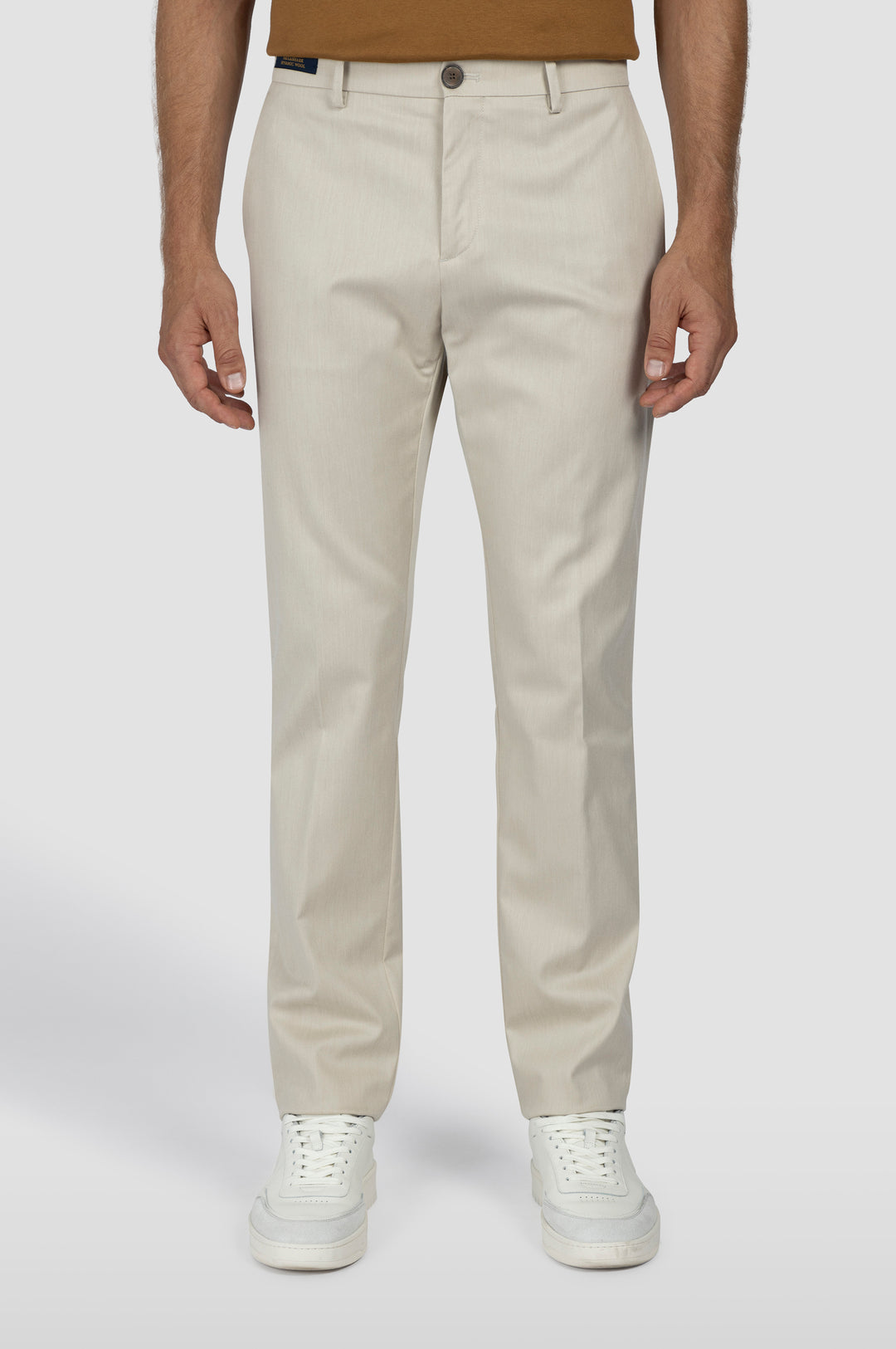 Paul & Shark Dynamic Wool Regular Fit Chino with Shark Fin | Beige