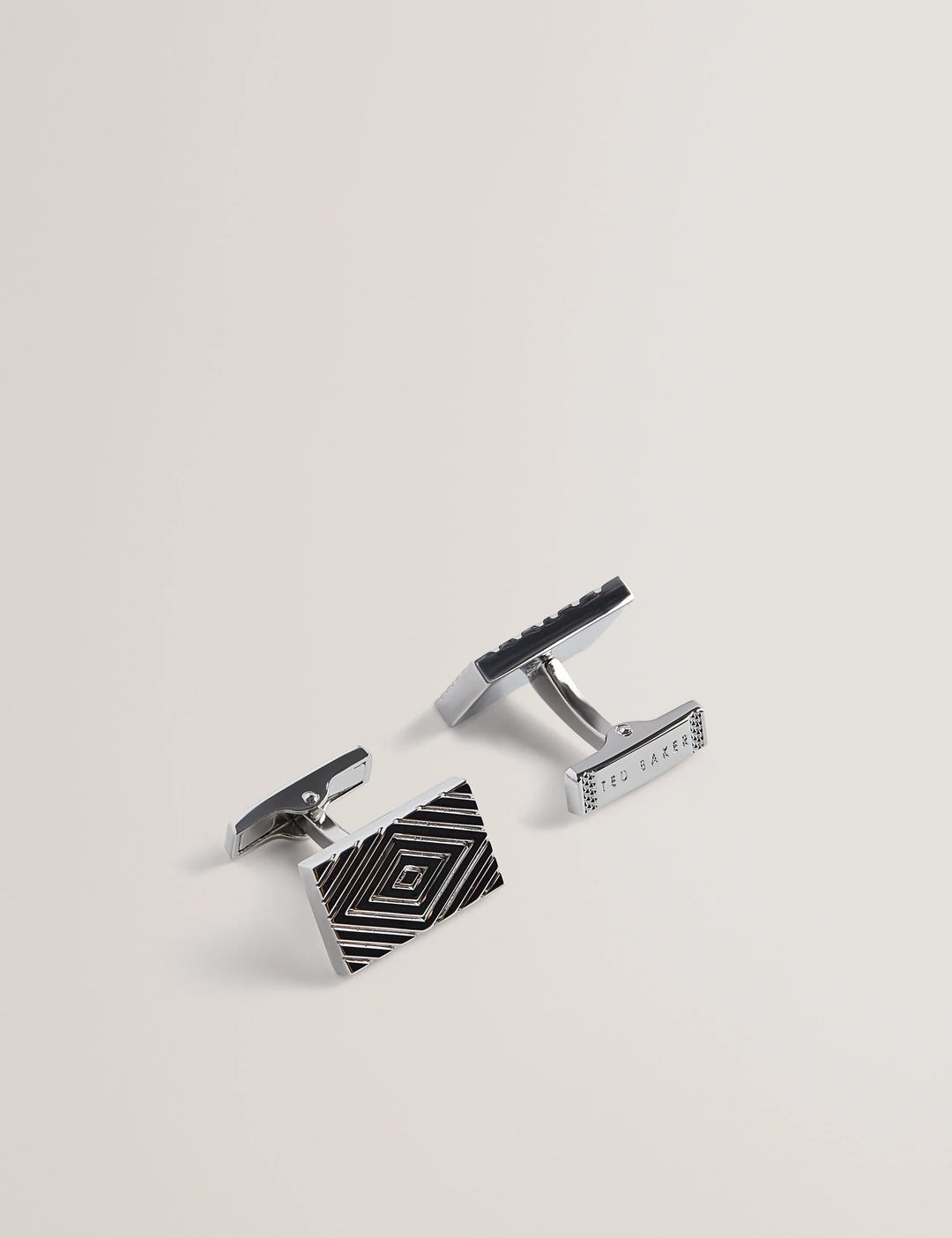 Ted Baker Diamond Engraving Cufflinks | Silver