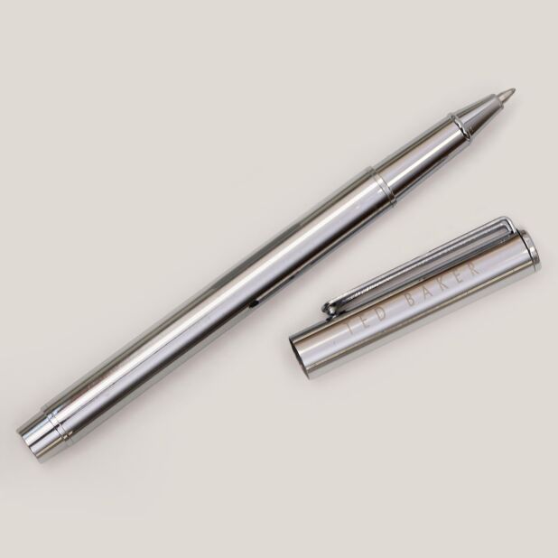 Ted Baker Garald Printed A6 Notebook with Pen | Black