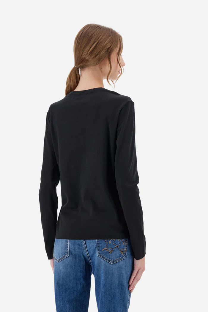 La Martina Women’s long-sleeve T-shirt Fluid Jersey | Black