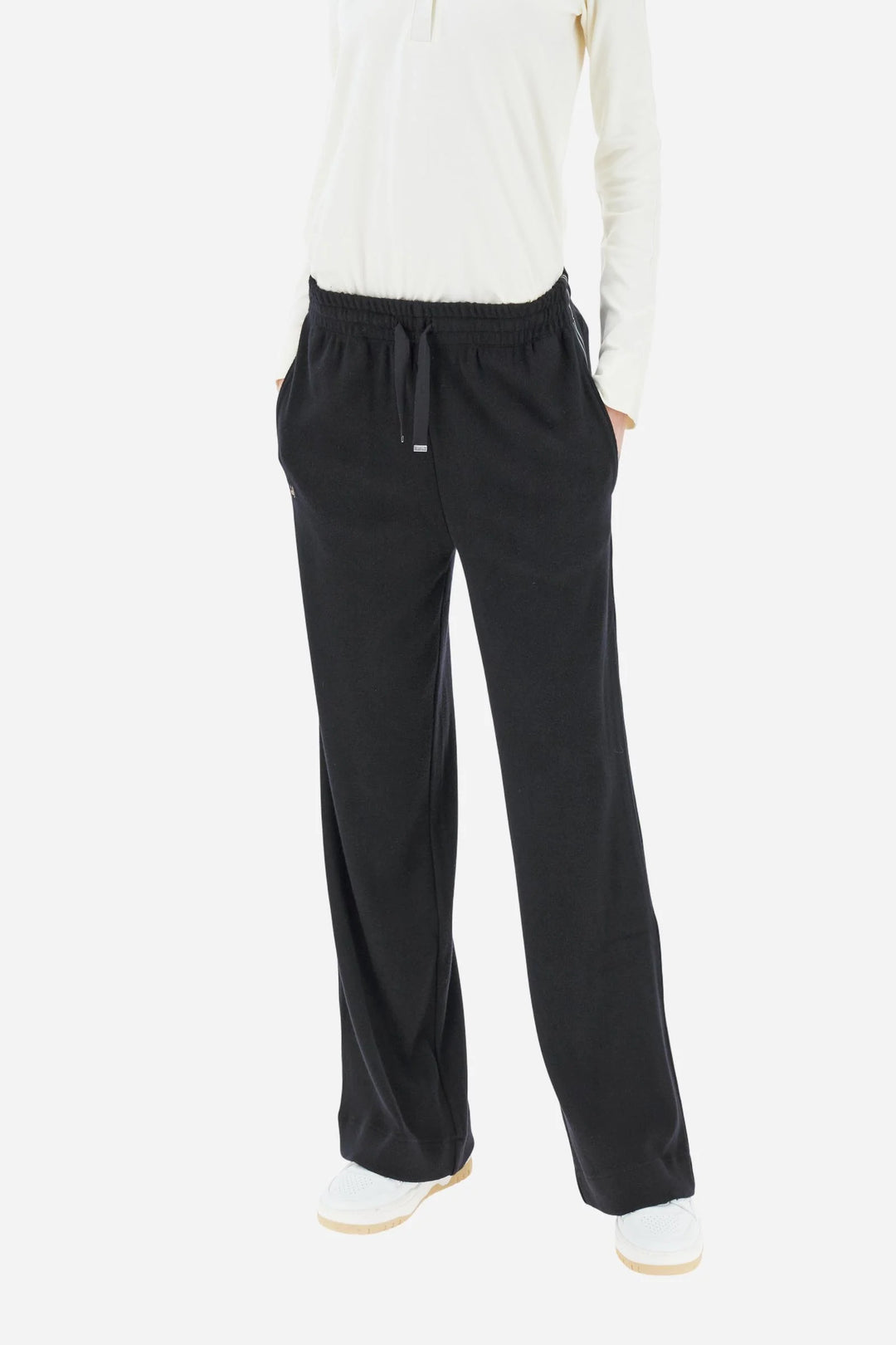 La Martina Women’s Joggers Cotton Interlock Fleece with Striped Bands | Black