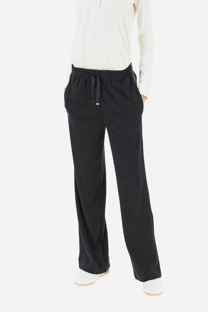 La Martina Women’s Joggers Cotton Interlock Fleece with Striped Bands | Black
