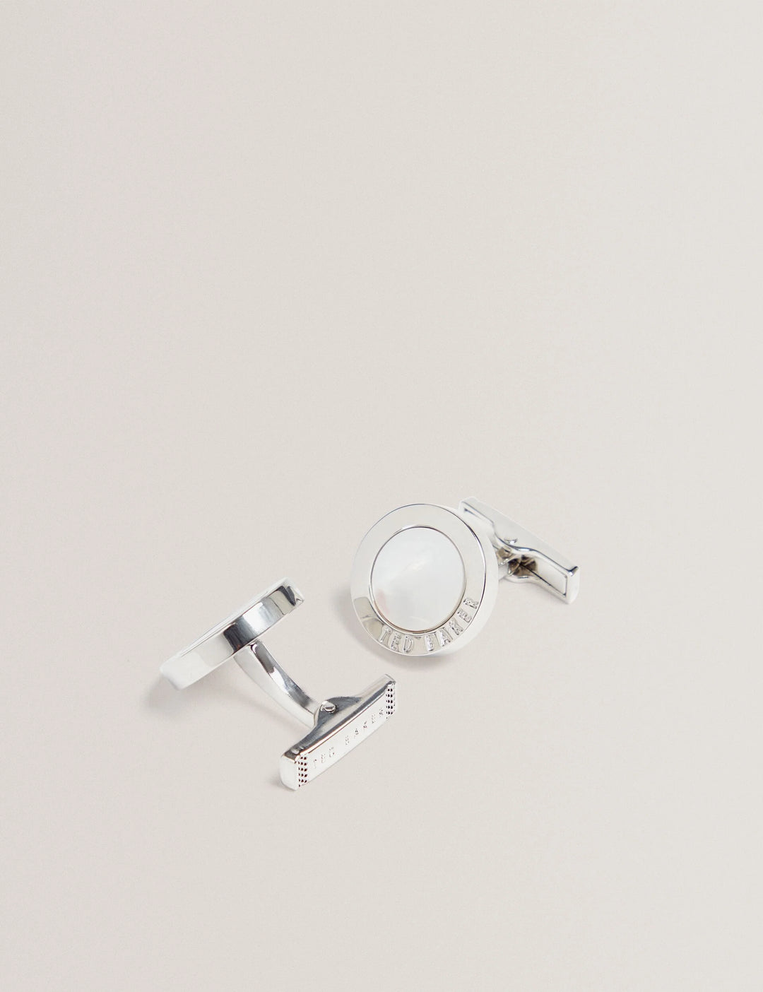Ted Baker Cooper Round Epoxy Cufflinks | Silver