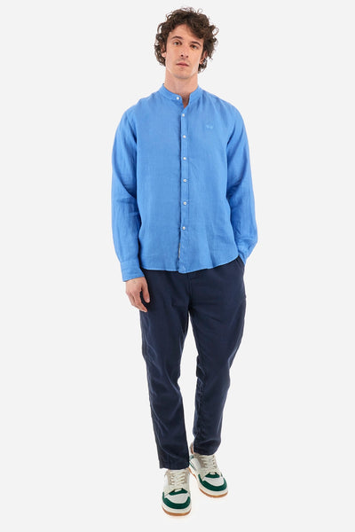 La Martina Regular Fit Linen Shirt-Yasr | Blue