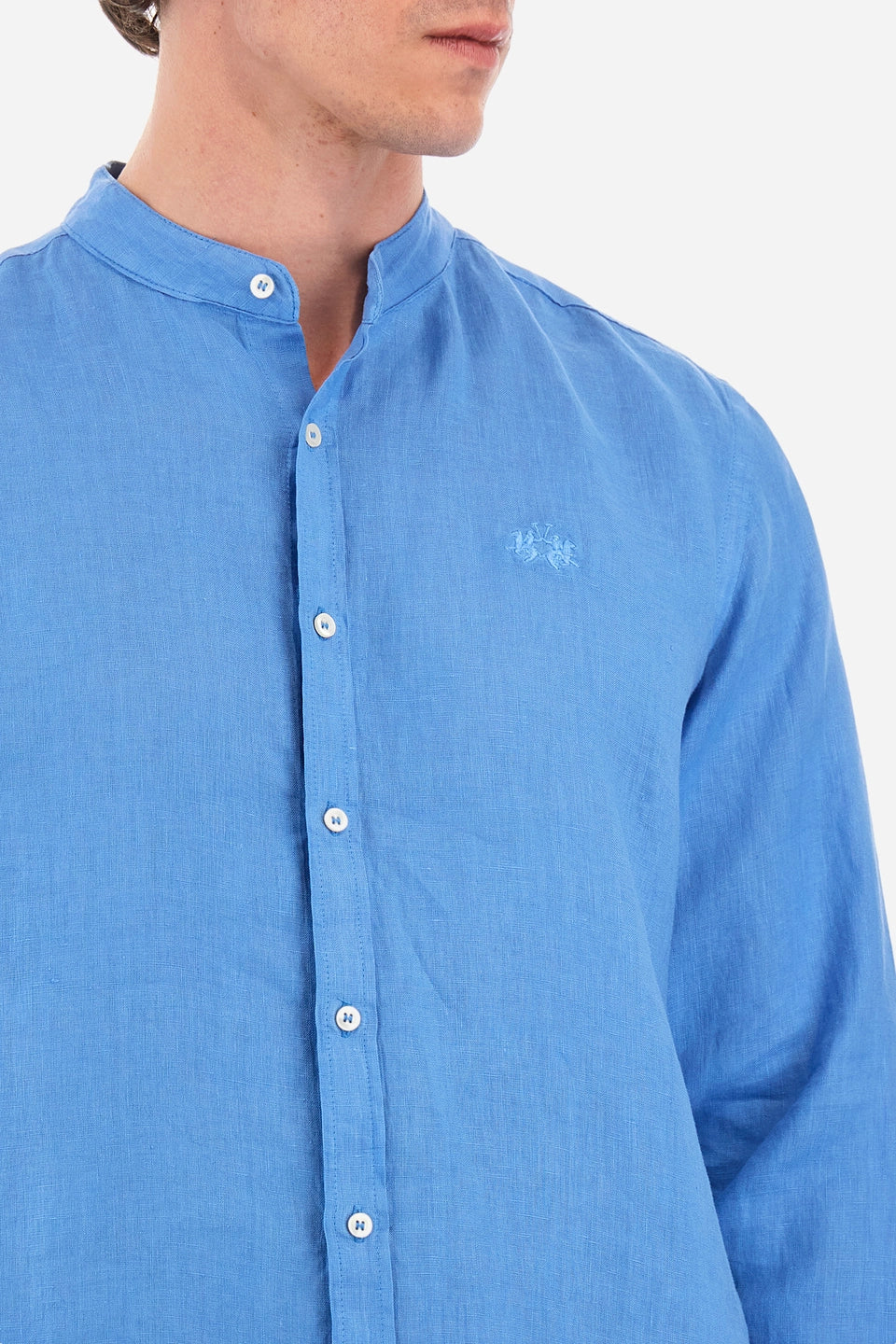 La Martina Regular Fit Linen Shirt-Yasr | Blue