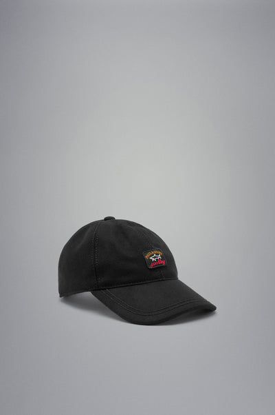Paul & Shark Wool Hat with Iconic Badge | Black