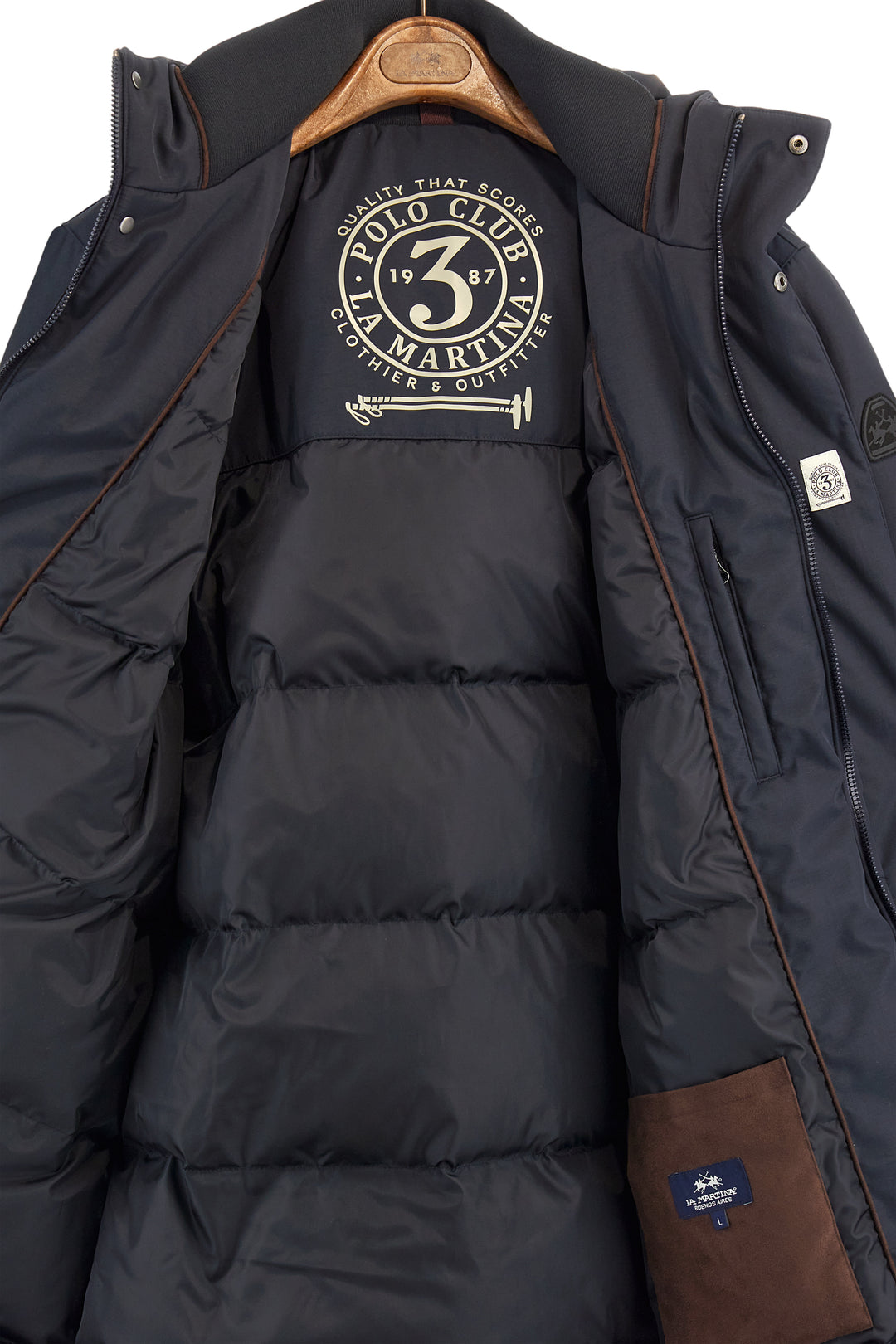 La Martina Men's Down Long Jacket | Navy