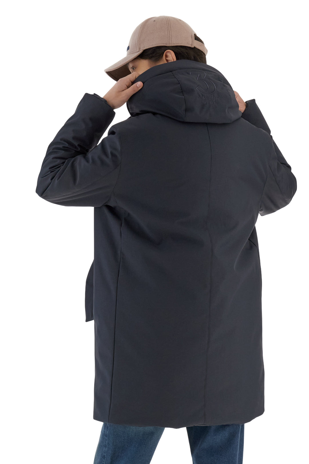 La Martina Men's Down Long Jacket | Navy