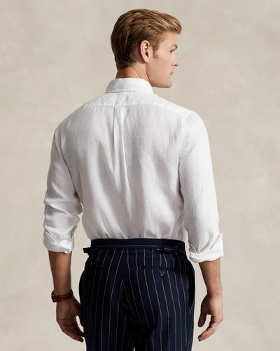 Ralph Lauren Slim Fit Linen Shirt | White