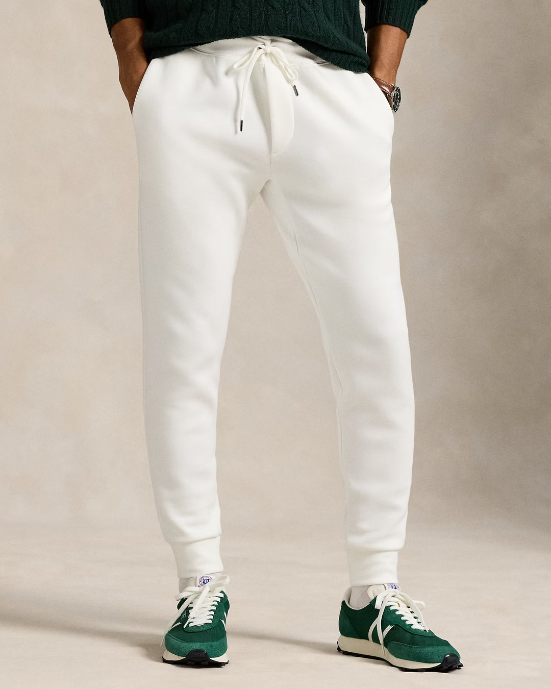 Ralph Lauren Double-Knit Jogging Bottom | White