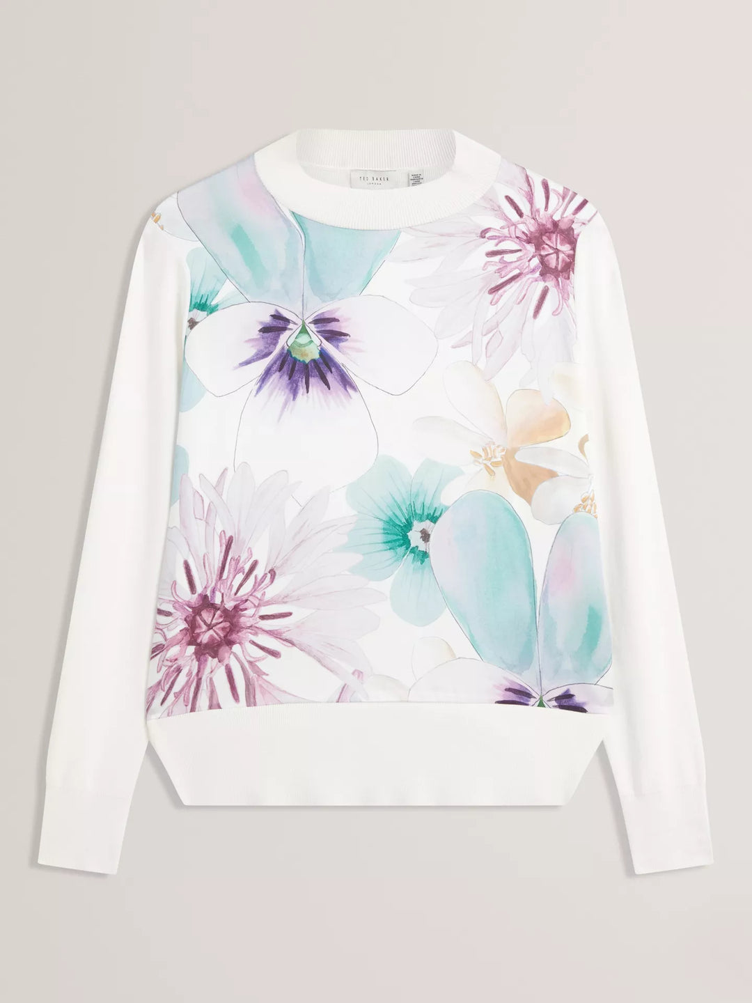 Ted Baker Jakkia Floral Print Jumper | Ivory