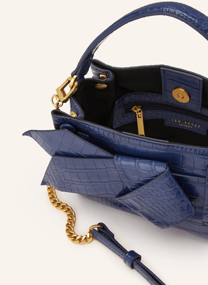 Ted Baker Ssansa Knot Bow Mini Top Handle Bag | Dark Blue