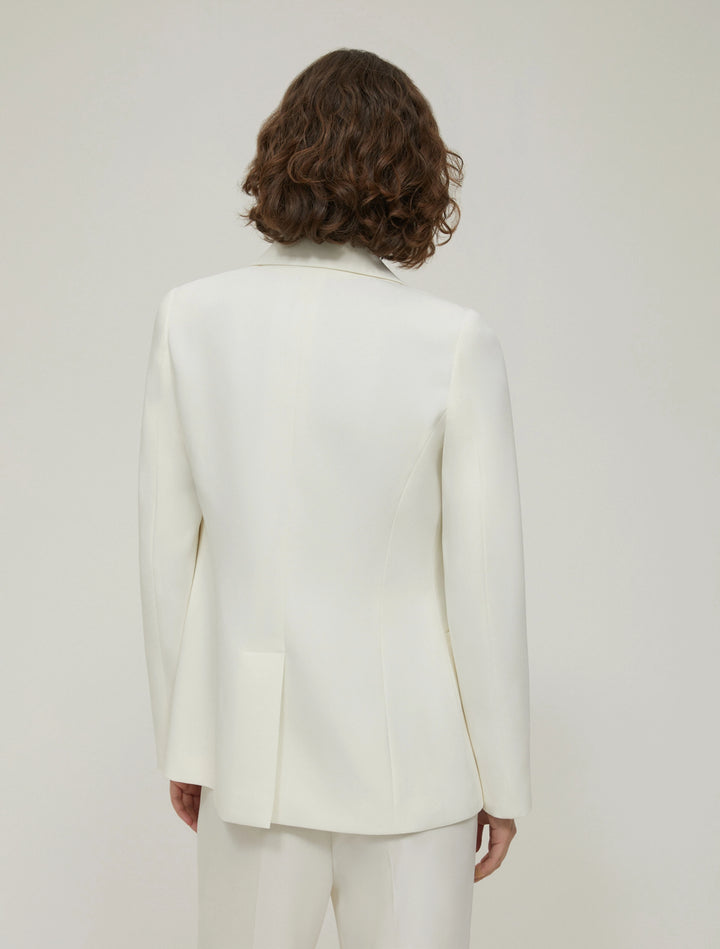 PennyBlack Single Breasted Cady Blazer | Wool White