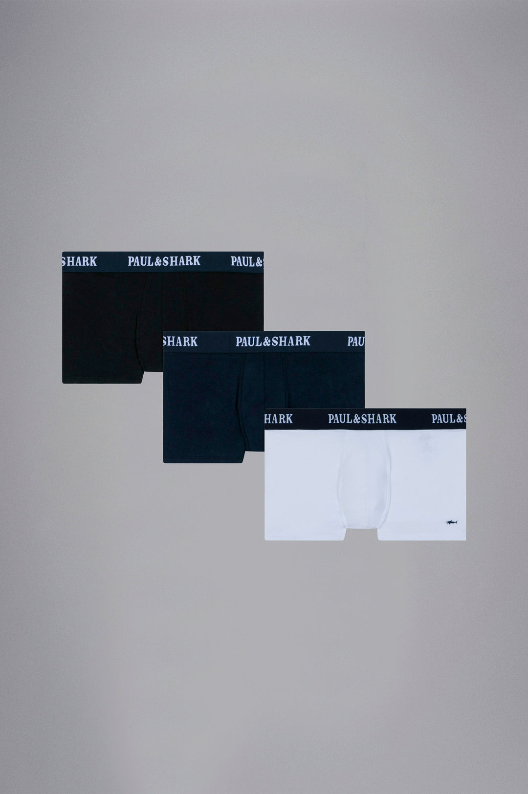 Paul & Shark Stretch Cotton Microfiber 3 Pack Boxer | Navy/Black/White