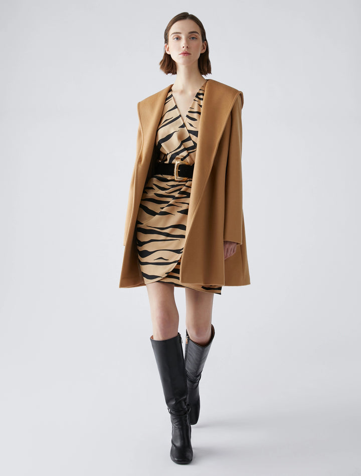 Penny Black Patterned Crossover Dress | Camel