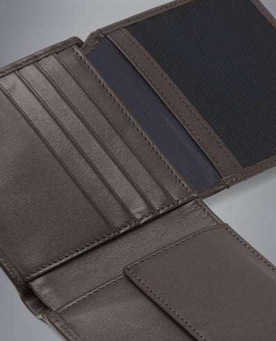 Paul & Shark Leather Bi-Fold Wallet | Brown