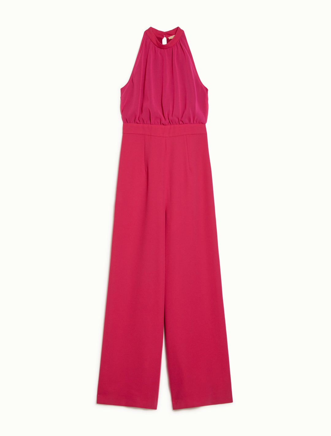 PennyBlack Envers Satin and Georgette Jumpsuit | Fuchsia
