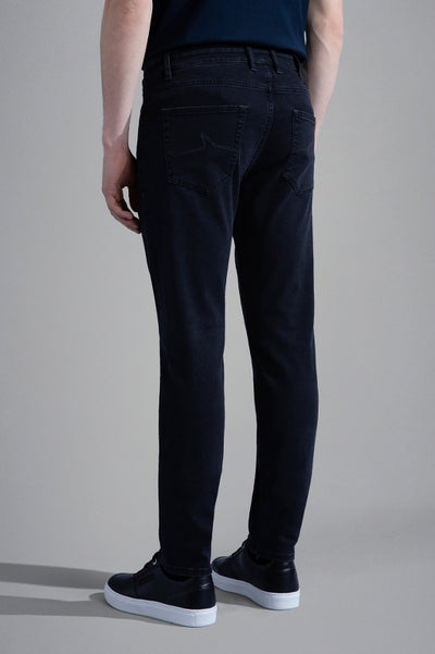 Paul & Shark Black Rivet Organic Cotton Stretch Jeans | Dark Grey