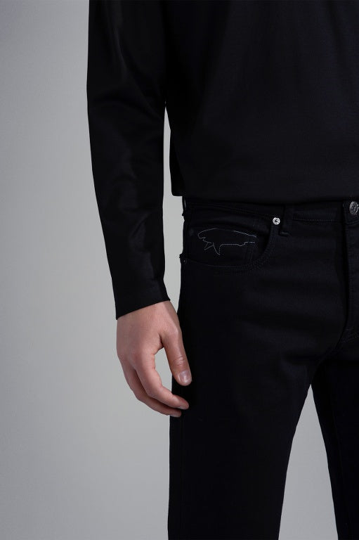 Paul & Shark Black Rivet Organic Cotton Stretch Jeans | Black