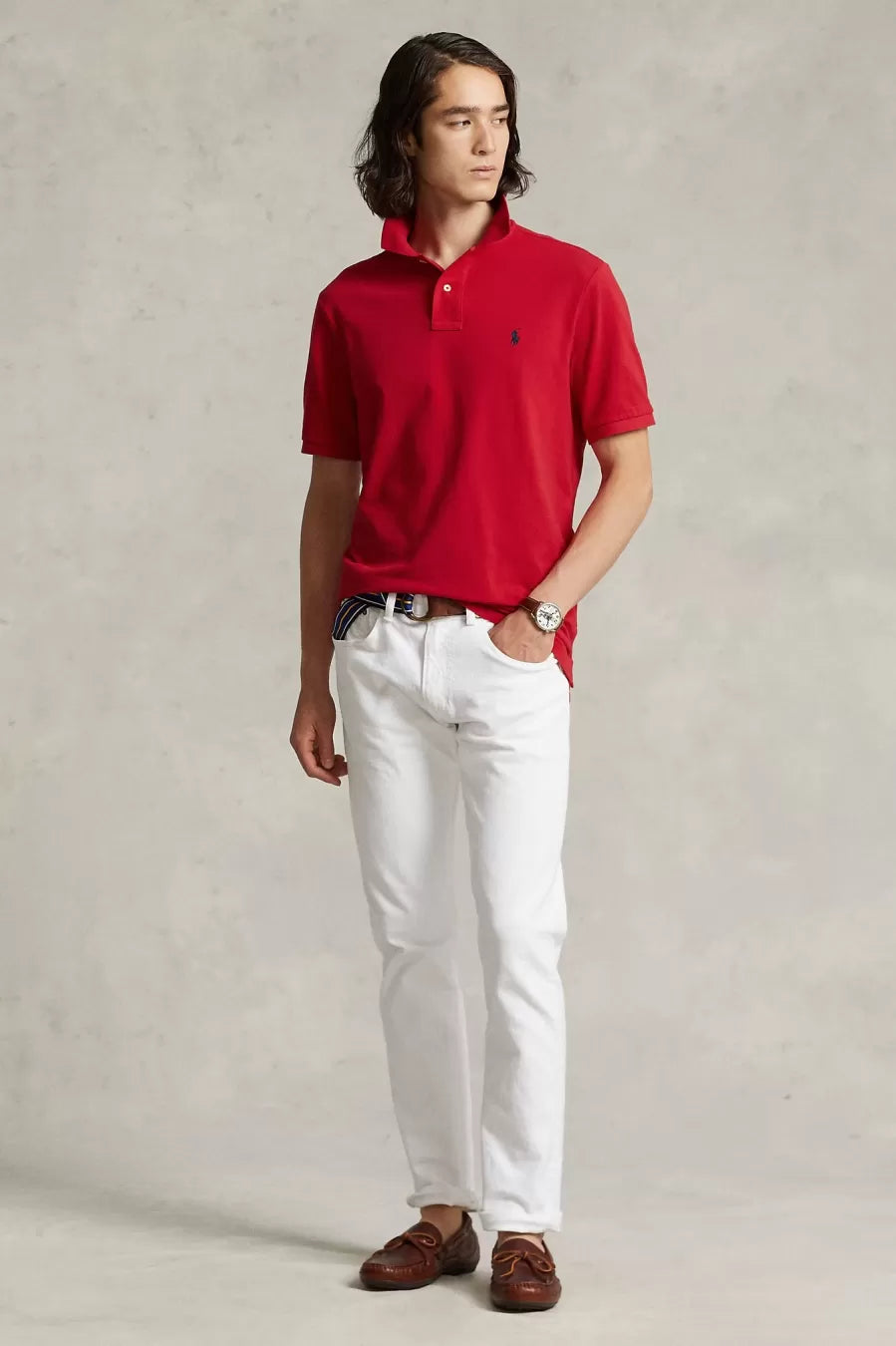 Ralph Lauren The Iconic Mesh Polo Shirt | Red