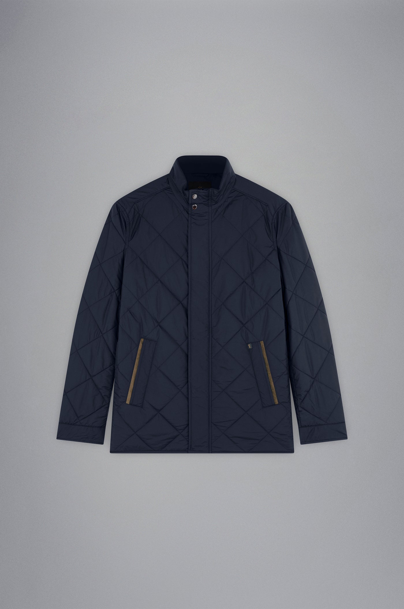 Paul & Shark Save The Sea Quilted Jacket with Alcantara® and Shark Fin | Navy