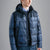 Paul & Shark Iridescent Re-Goose Down Jacket with Shark Fin | Navy