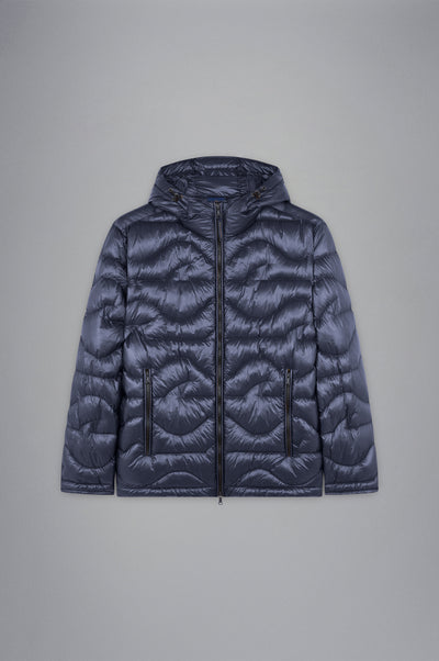 Paul & Shark Monogram Primaloft ThermoPlume Jacket with Shark Fin | Navy