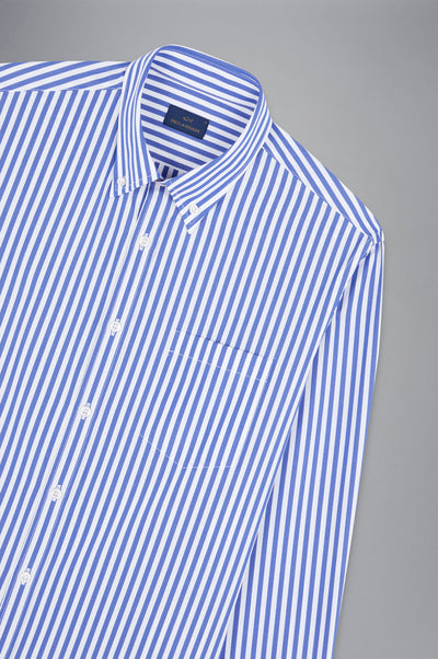 Paul & Shark Soft Touch Cotton Poplin Shirt | Blue/White