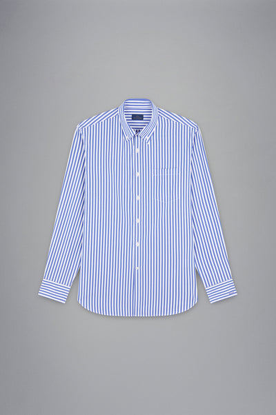 Paul & Shark Soft Touch Cotton Poplin Shirt | Blue/White