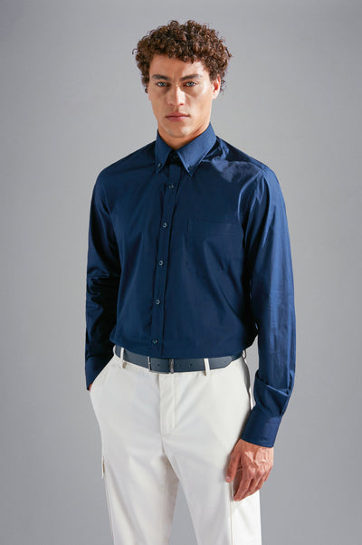 Paul & Shark Cotton Poplin Shirt | Navy