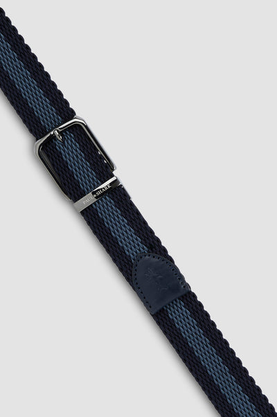 Paul & Shark Contrast Stripes Reversible Belt | Navy
