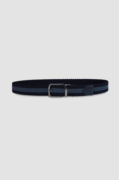 Paul & Shark Contrast Stripes Reversible Belt | Navy