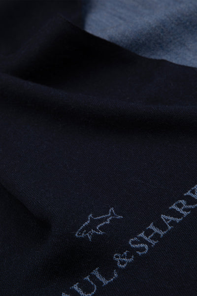 Paul & Shark Logo-jacquard Wool Scarf | Navy