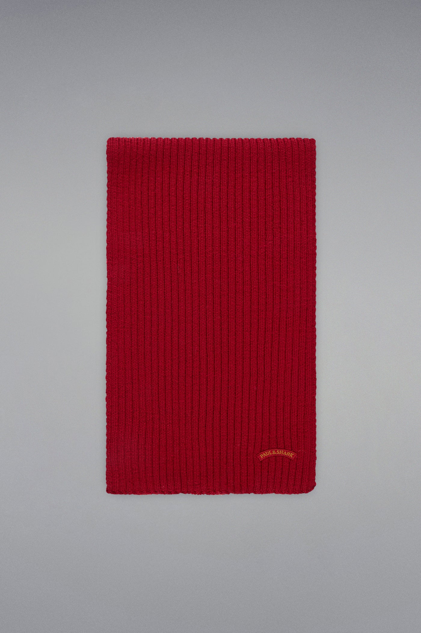 Paul & Shark Wool Scarf with Moon Badge | Red