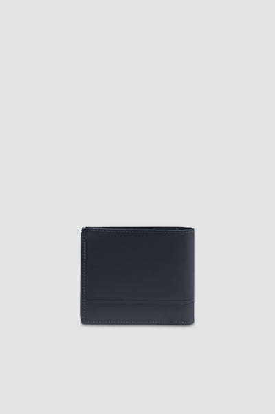 Paul & Shark Fin-embossed Leather Coin Wallet | Navy