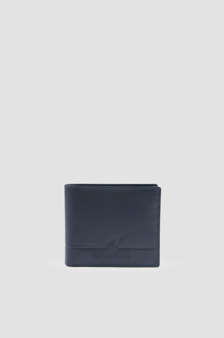 Paul & Shark Embossed Leather Wallet | Navy