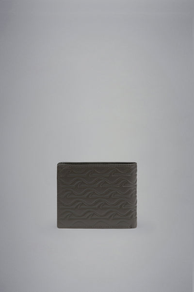 Paul & Shark Monogram Leather Coin Wallet | Olive