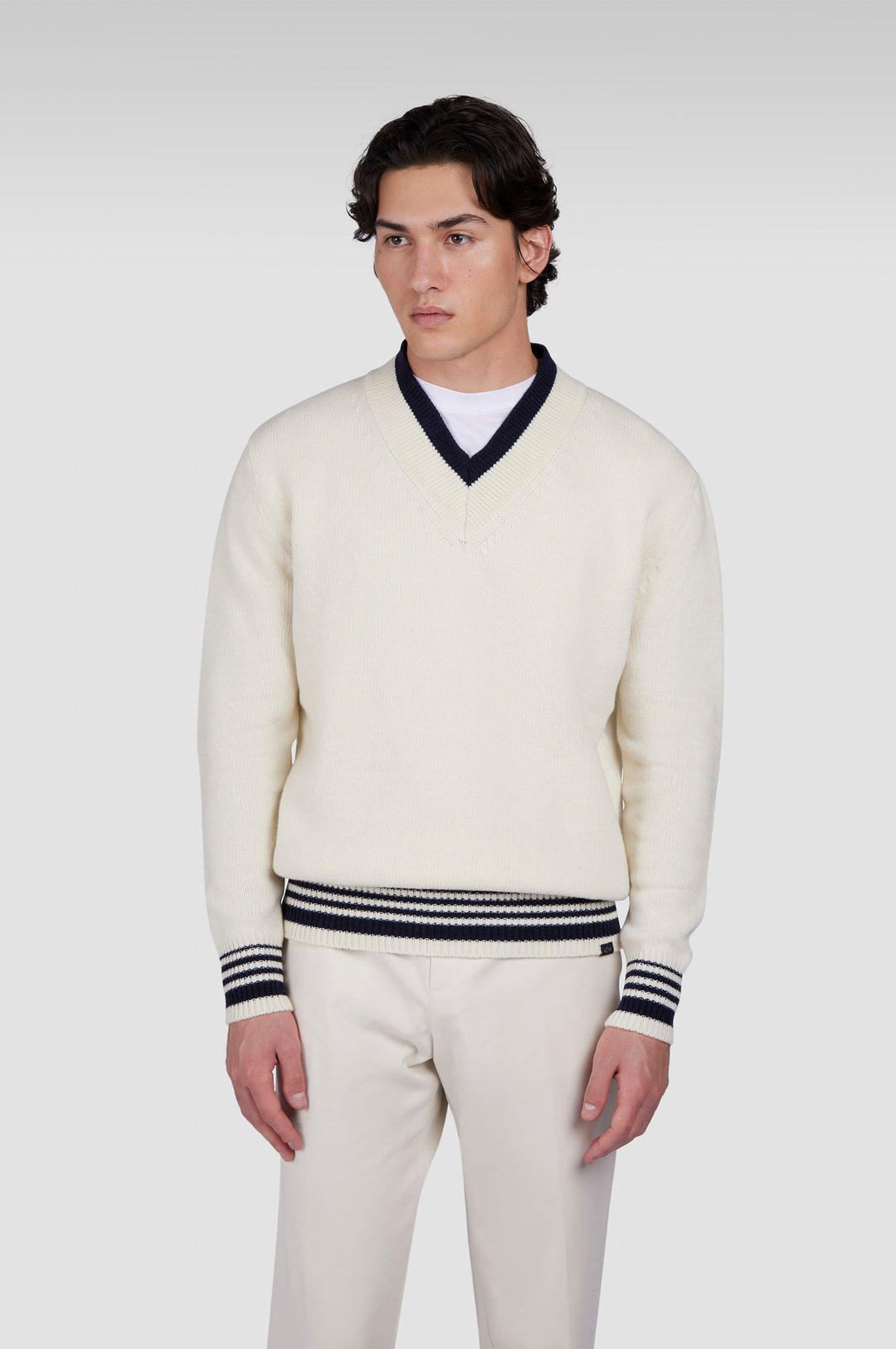 Paul & Shark Re-Wool Crewneck | White