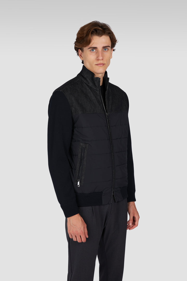 Paul & Shark Denim Details Cool Touch Wool Jacket | Navy