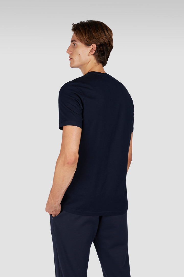 Paul & Shark Embroidered Shark Cotton Jersey T-shirt | Navy
