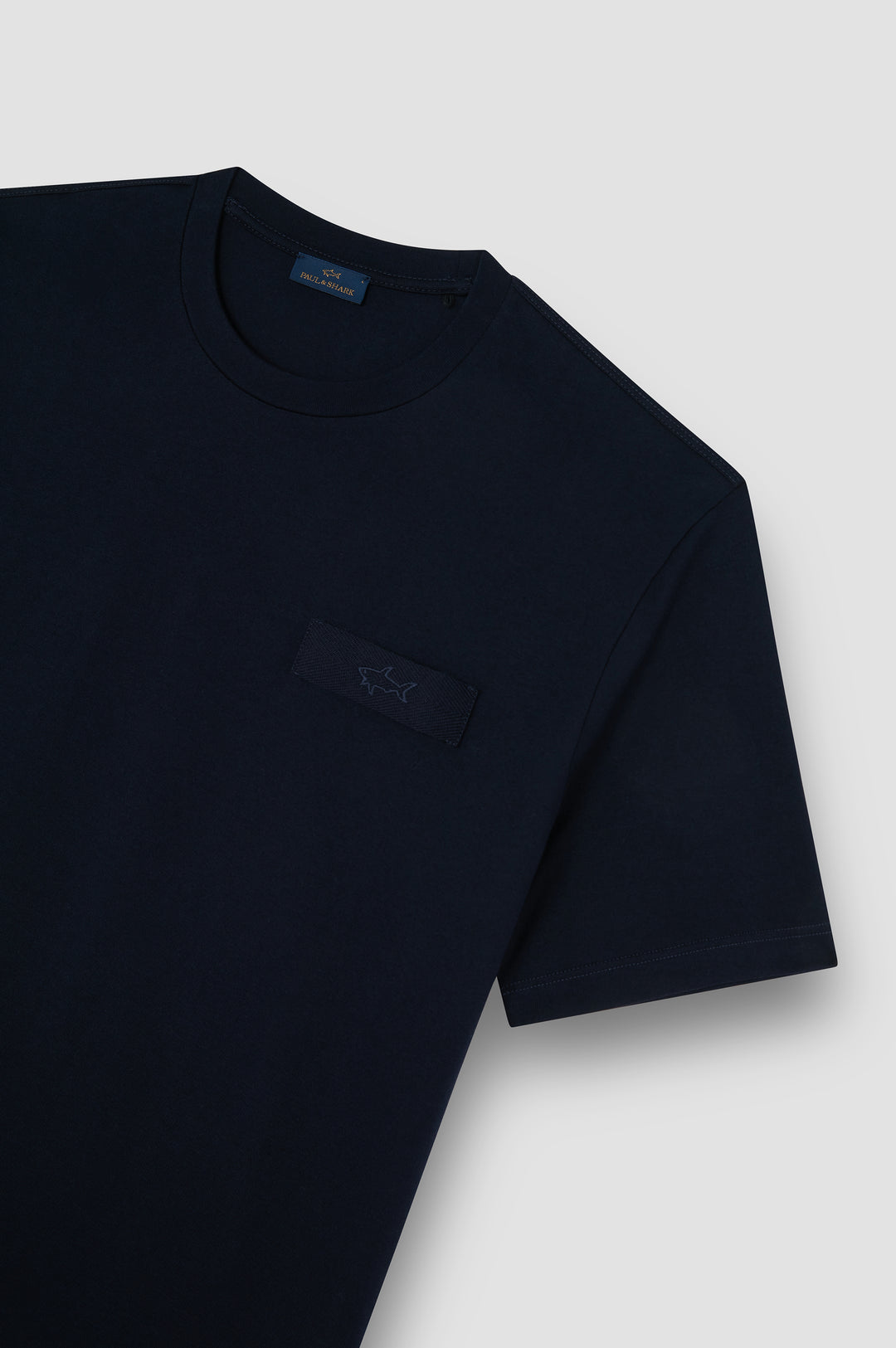 Paul & Shark Embroidered Shark Cotton Jersey T-shirt | Navy