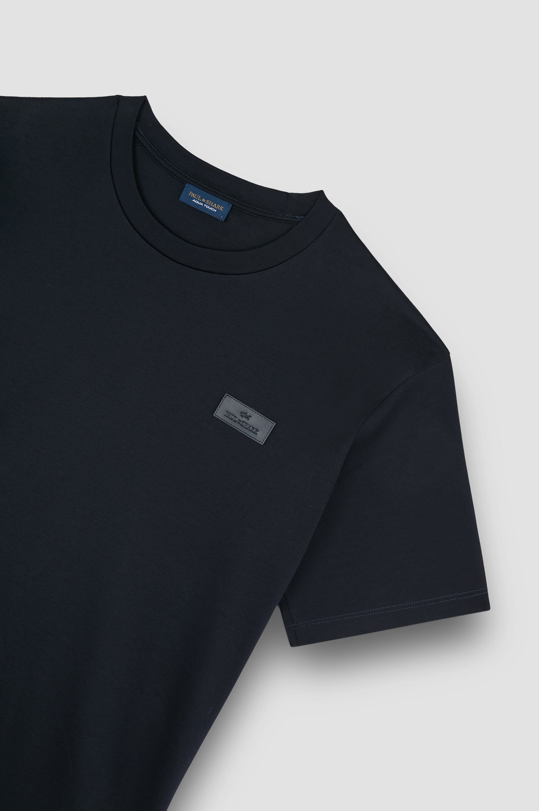 Paul & Shark Leather Badge Aqua Touch Cotton T-shirt | Navy