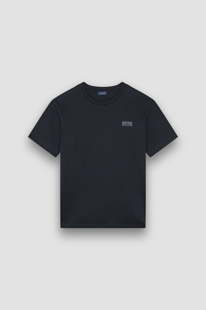 Paul & Shark Leather Badge Aqua Touch Cotton T-shirt | Navy