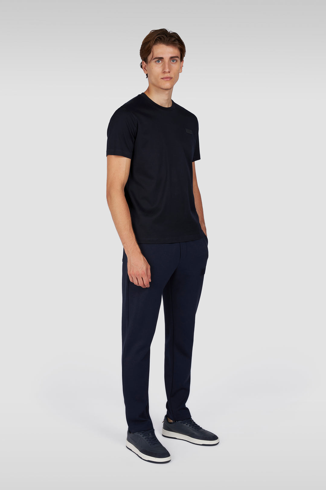 Paul & Shark Leather Badge Aqua Touch Cotton T-shirt | Navy