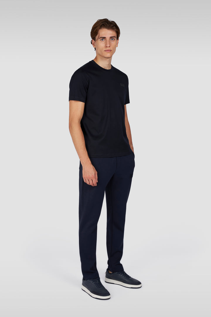 Paul & Shark Leather Badge Aqua Touch Cotton T-shirt | Navy