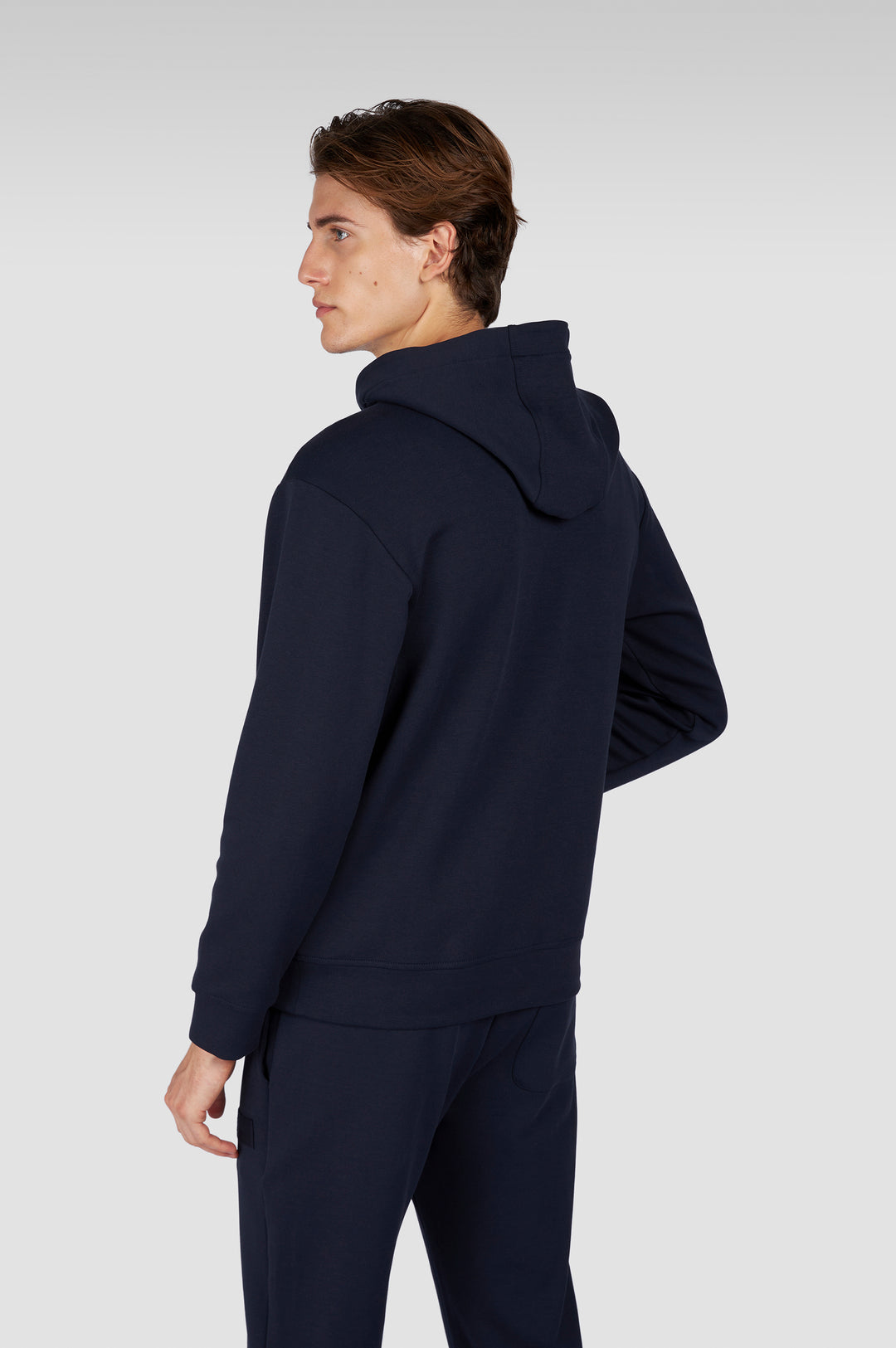 Paul & Shark Embroidered X Soft Fleece Cotton Hoodie | Navy