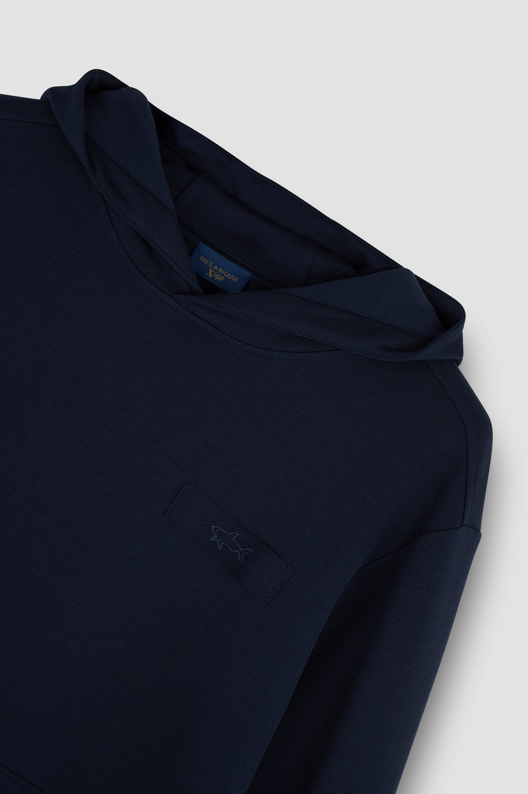 Paul & Shark Embroidered X Soft Fleece Cotton Hoodie | Navy
