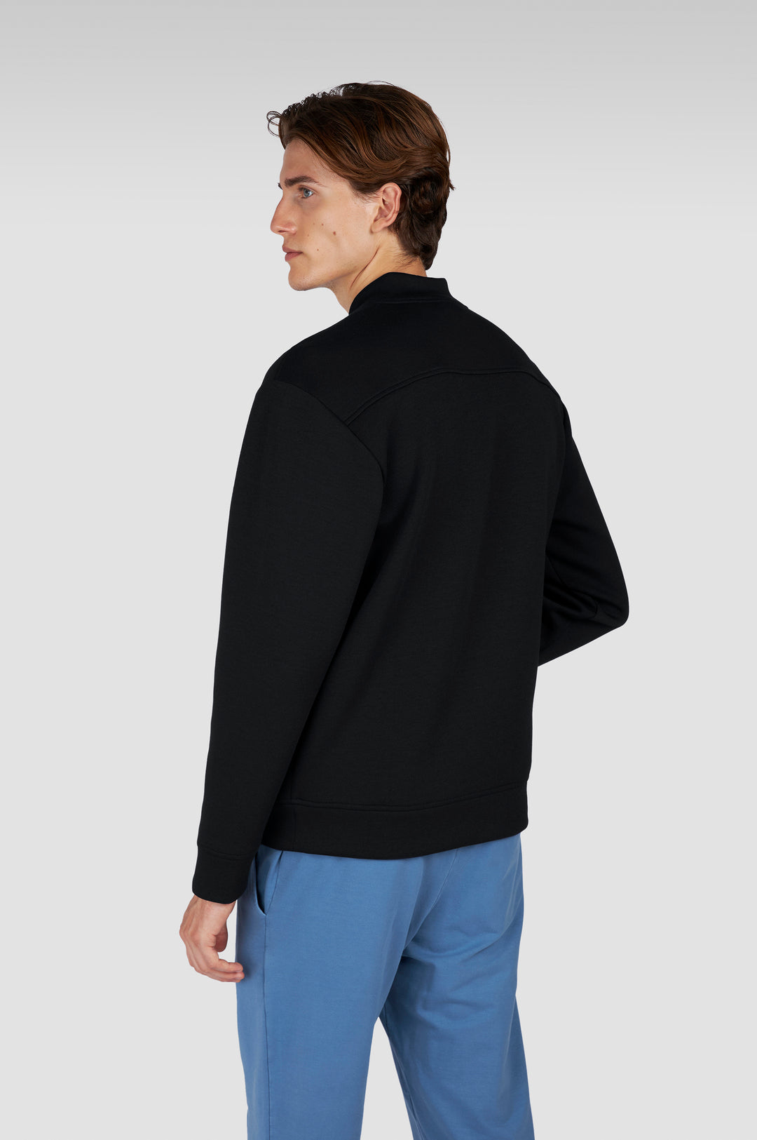 Paul & Shark Metal Shark Tech Fleece Full Zip Sweatshirt | Black