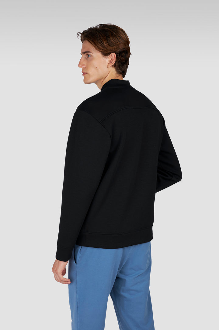 Paul & Shark Metal Shark Tech Fleece Full Zip Sweatshirt | Black