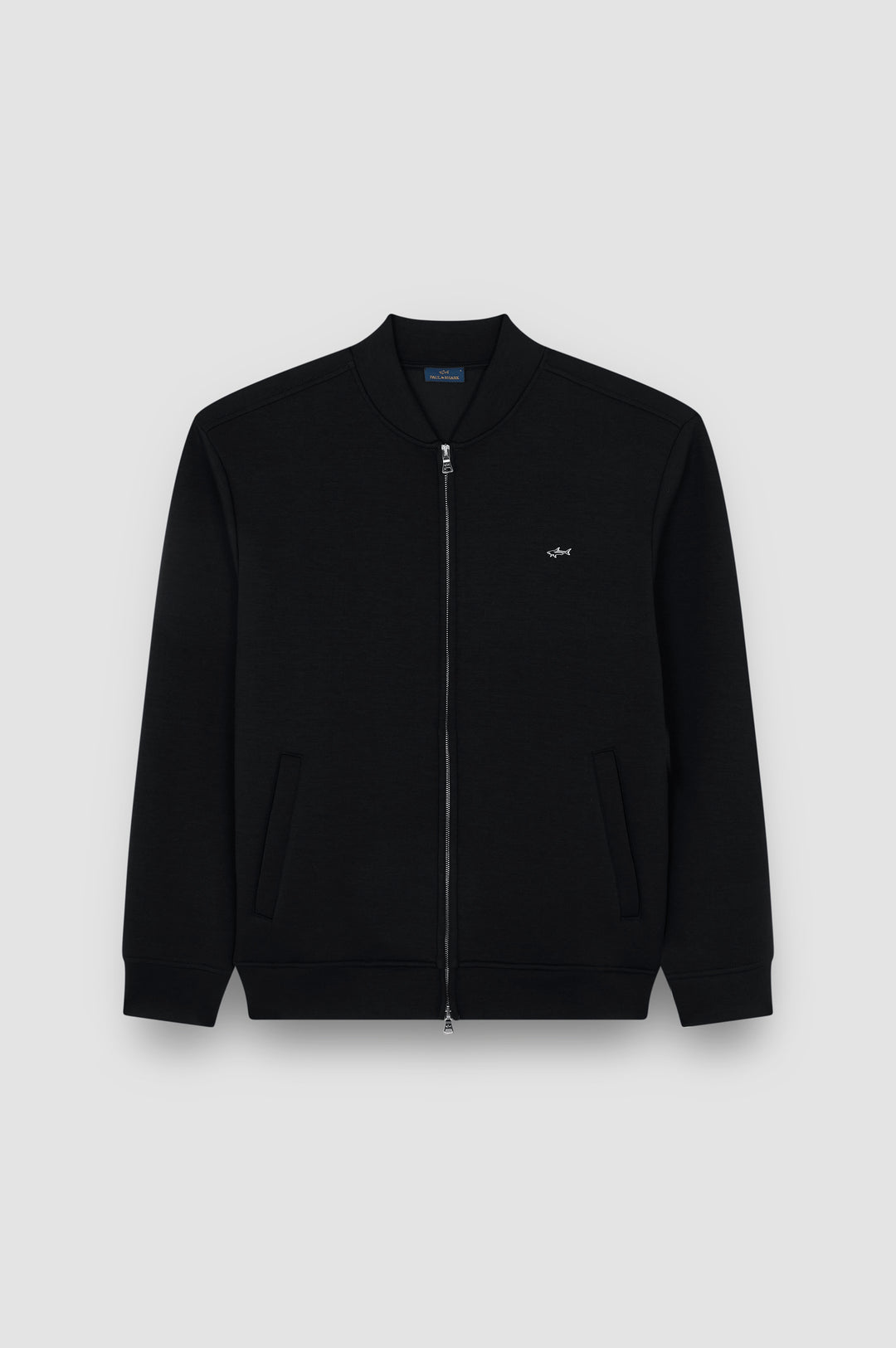 Paul & Shark Metal Shark Tech Fleece Full Zip Sweatshirt | Black